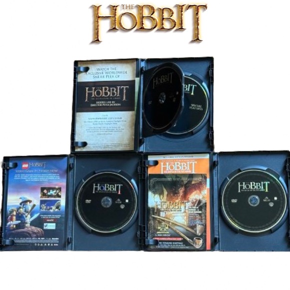 NEW The Hobbit 4 Disc DVD Movie Bundle - Picture 2 of 5